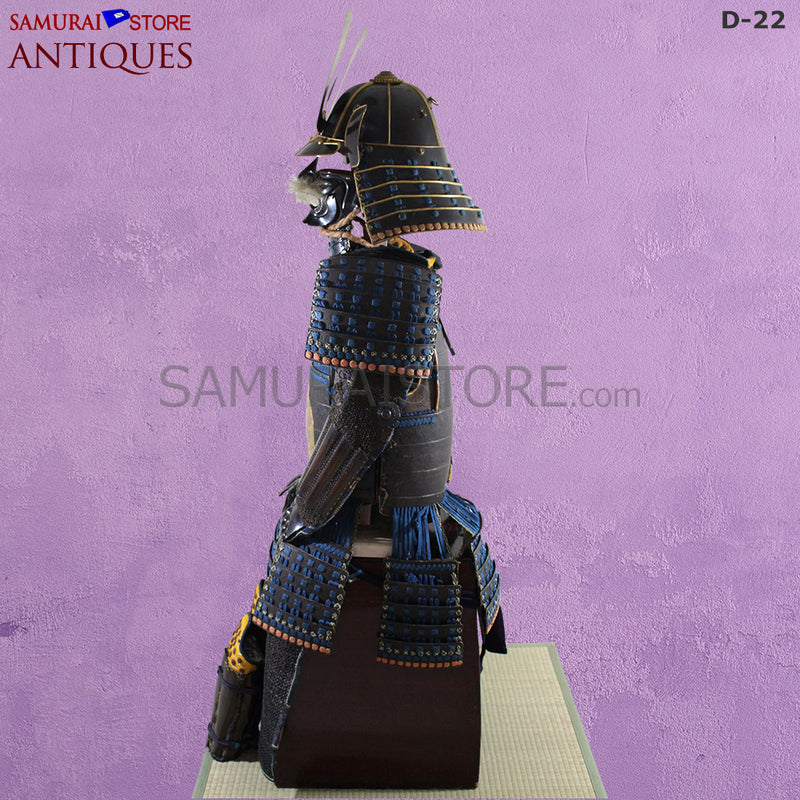 D22 Antique Samurai Armor Dragon Makie w/ Certificate