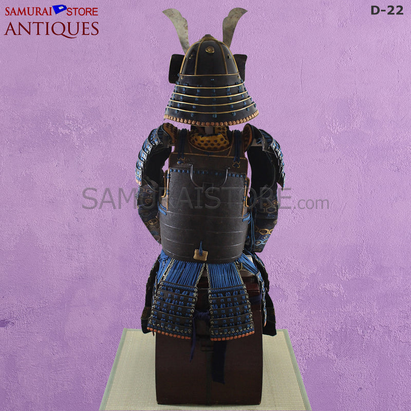 D22 Antique Samurai Armor Dragon Makie w/ Certificate