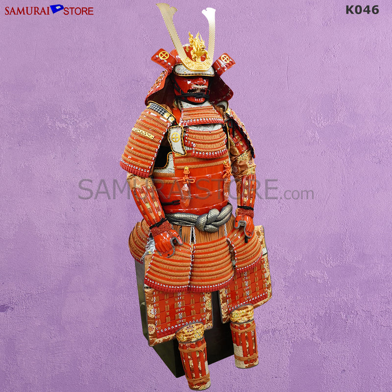 (Ready-To-Ship) K046 Dragon Crest Red Samurai Armor