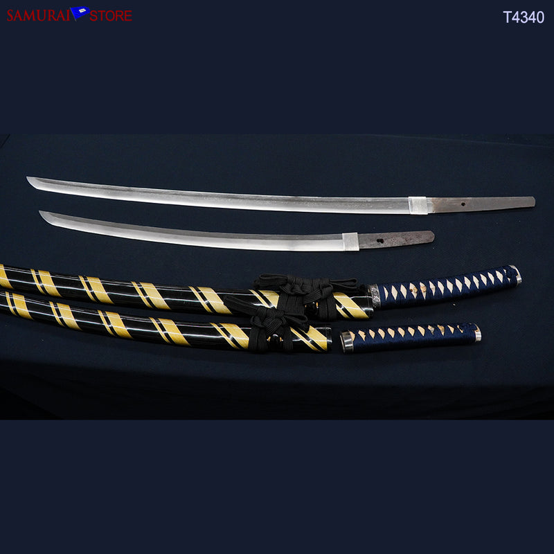 T4340 A Pair of Katana & Wakizashi swords SUKESADA in Ornate Mountings