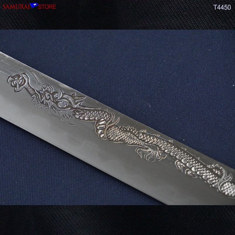 T4450 Katana Sword Tadatsuna Dragon Engravings w/ Antique Ornate Mountings NBTHK Hozon certificated