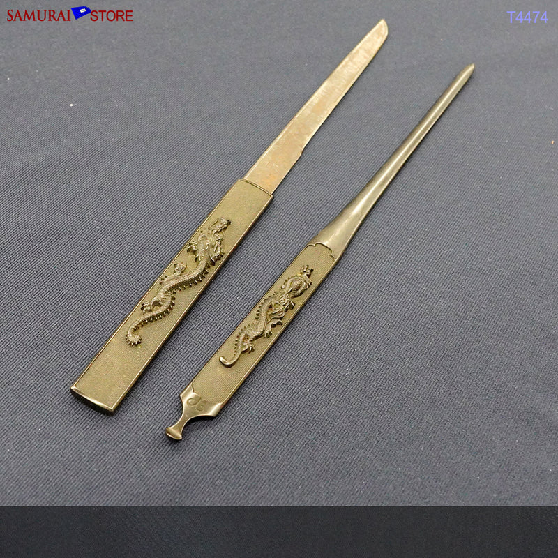 T4474 Pair of antique Katana & Wakizashi swords in Ornate Mountings w/ NBTHK certificates