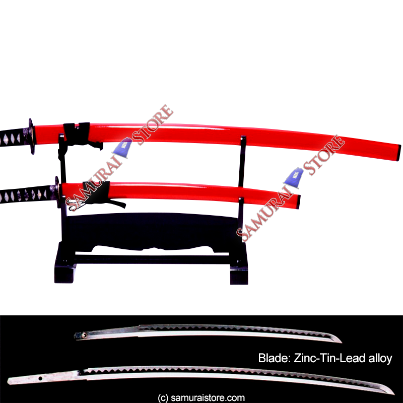 A Pair of Display Replica Sword SANADA RED - SAMURAI STORE