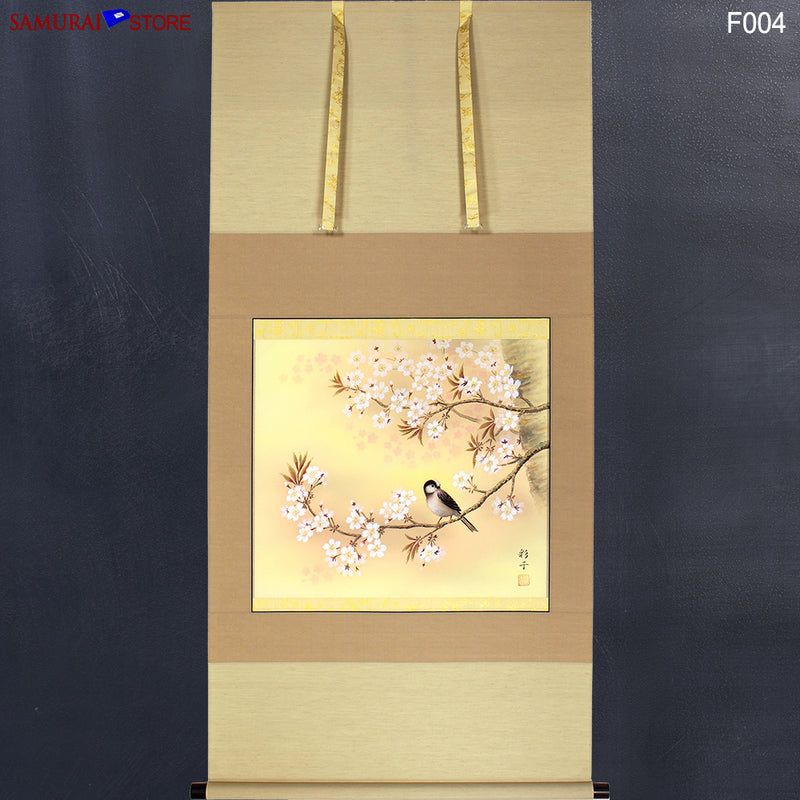 Hanging Scroll Sakura Cherry Blossoms - Kakejiku F004 - SAMURAI STORE