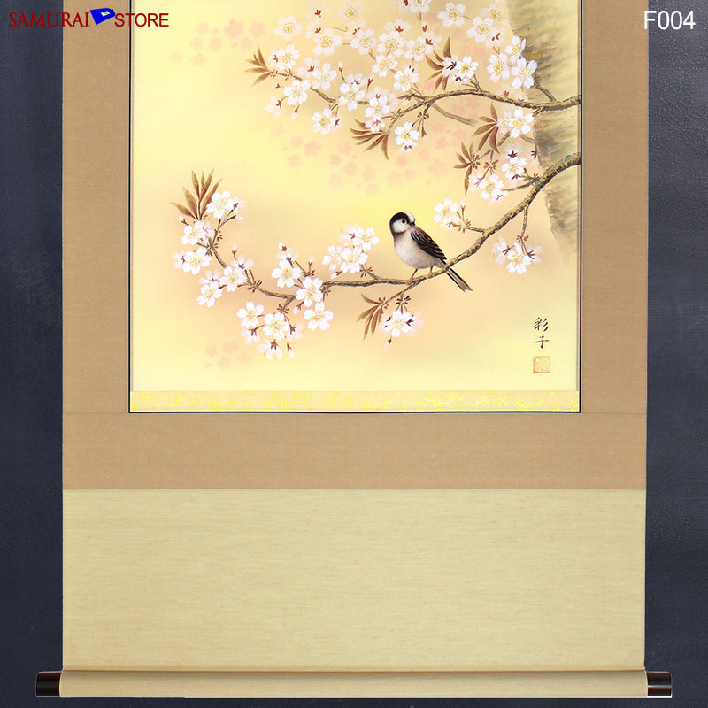 Hanging Scroll Sakura Cherry Blossoms - Kakejiku F004 - SAMURAI STORE