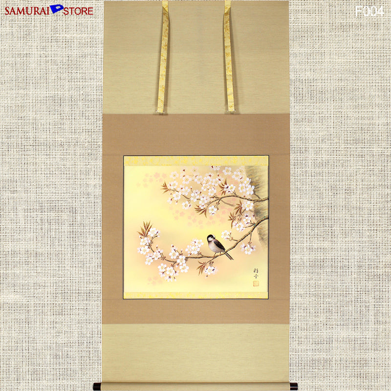 Hanging Scroll Sakura Cherry Blossoms - Kakejiku F004 - SAMURAI STORE