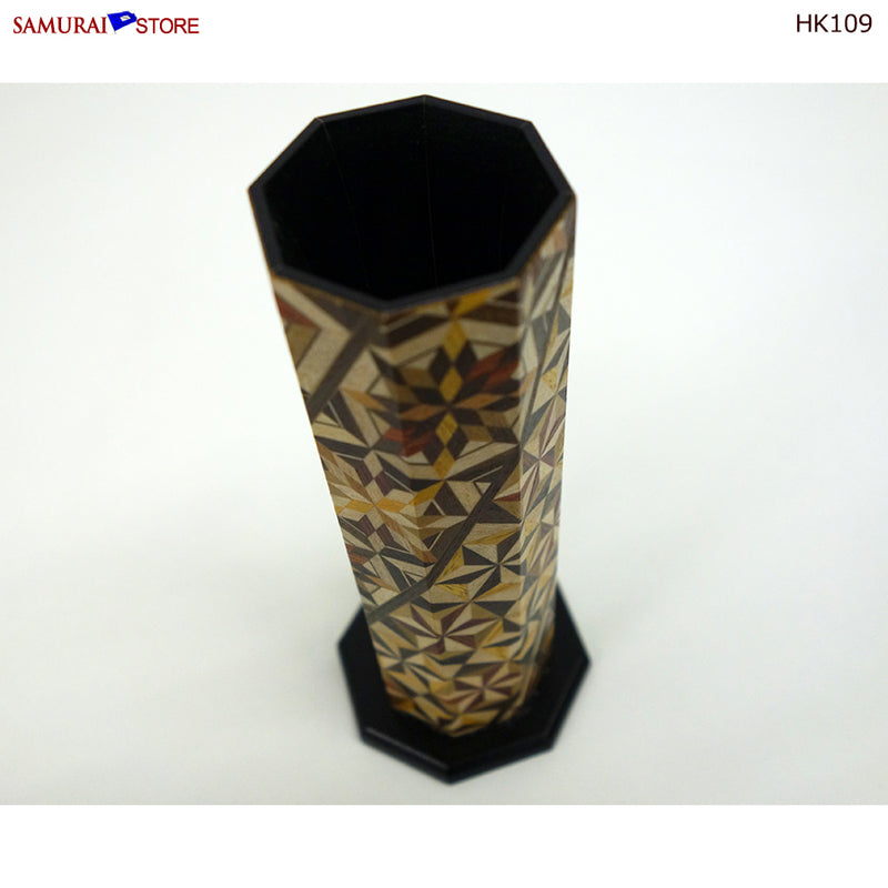 Yosegi Marquetry Craft Single-Flower Vase (HK109) - SAMURAI STORE